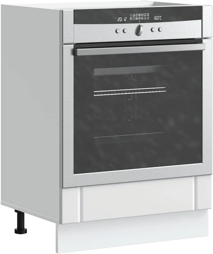 sephironlbb Microondas, 60 x 46 x 81, 5 cm, armário de cozinha de madeira branca Lucca com pés ajustáveis, compacto e fácil de manter, para cozinha e sala de jantar