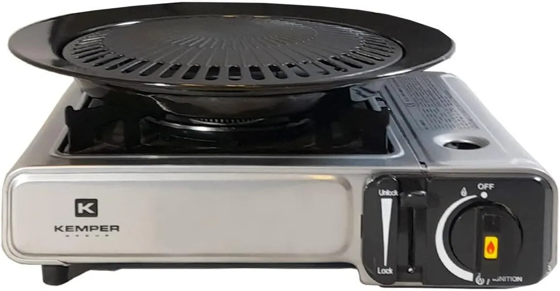 Grelha de produto Grill 2 em 1 Pezo gas cavenger 2200 W + placa de Grill Camping, Kemper