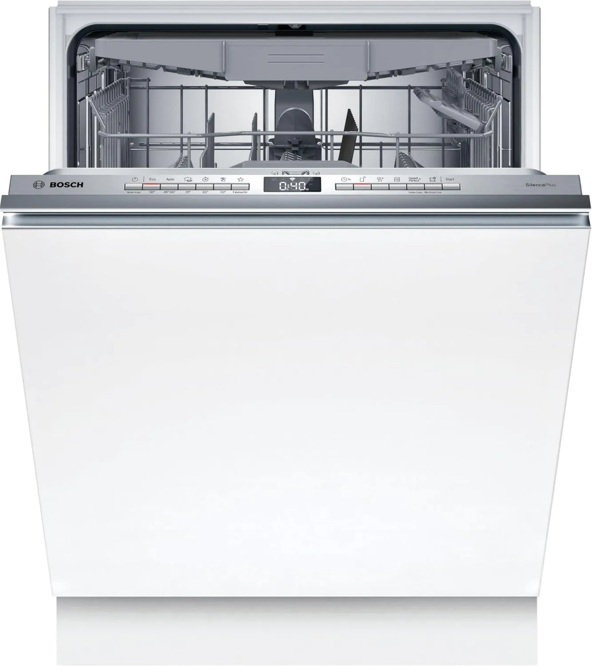Bosch SMV4HCx07E Máquina de lavar loiça, 60 cm, Home Connect, tudo encastrado, silencioso, Silence Plus, Série 4, cestas flexíveis e convenientes para o