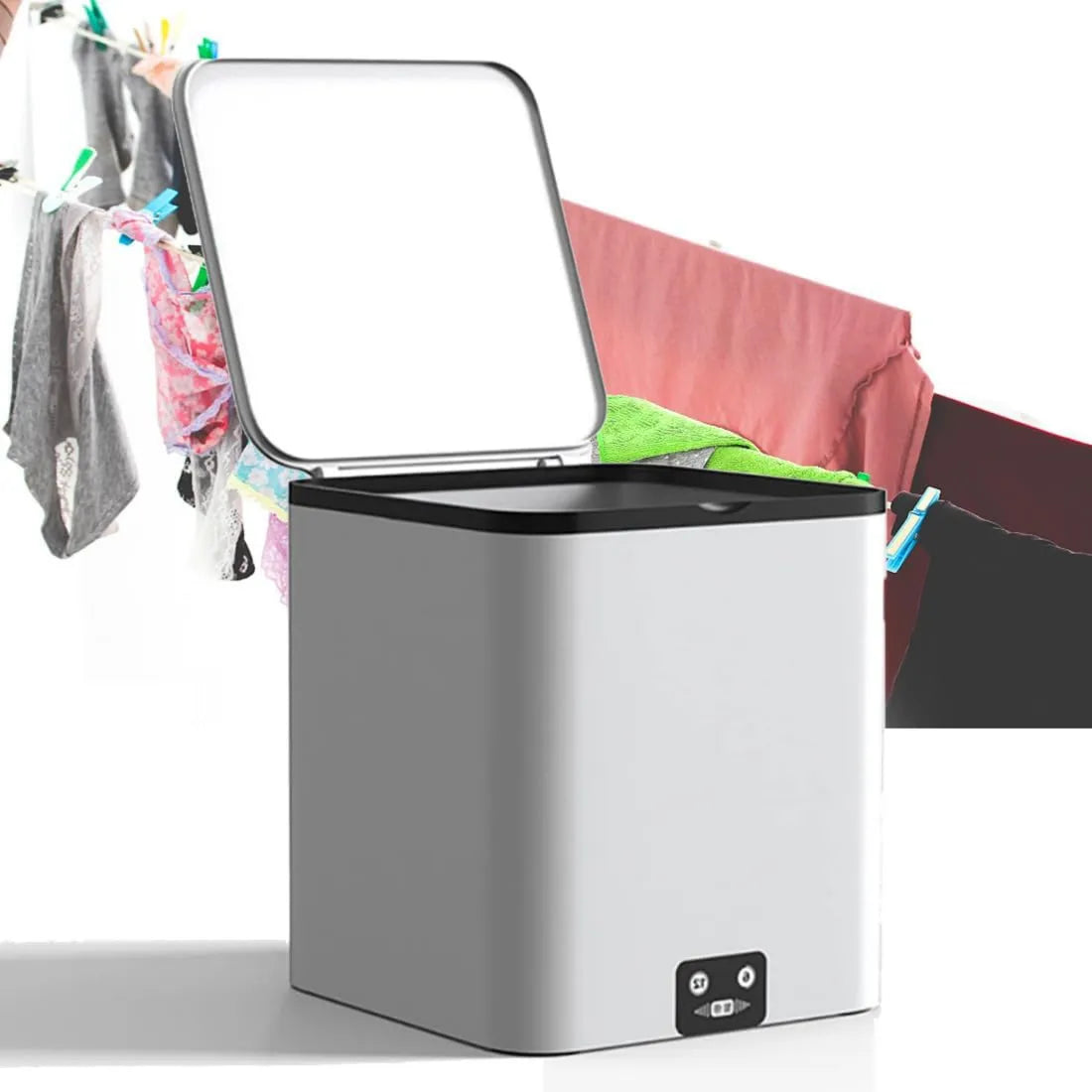 Generic Máquina de lavar roupa, 5 L, camping, camping, lavador de turbinas ultrassônicas compacto Genérico e secador elétrico - Mini máquina de lavar roupa 4, dormitório