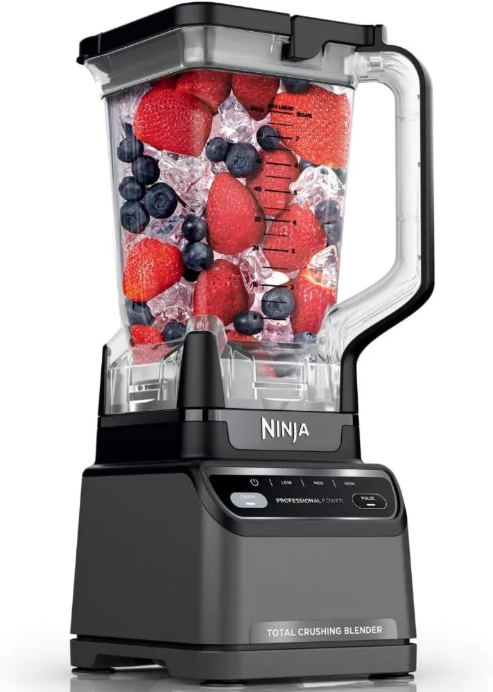 NINJA BR201AMZ Blender, 1200 W, profissional, 70 onça carafe, 4 velocidade manual para smoothies, programa Auto-iQ, lâminas de moagem total