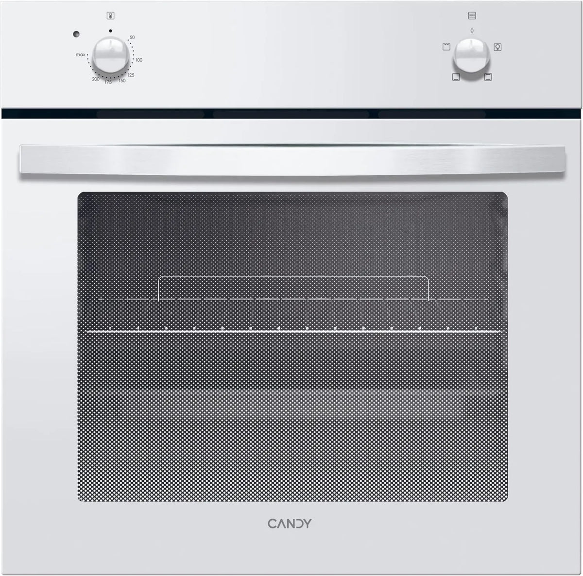 CANDY B100 Forno elétrico, 59, 5 x 59, 5 x 56, 8 cm, 70 L, 4 programas, classe energética A, encastrado, temporizador, grelha, aço inoxidável