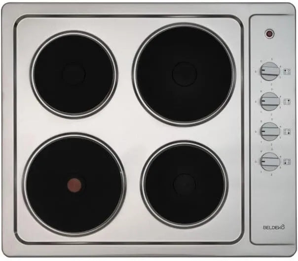 Placa de cozinha, 4 lareiras, 5500 W, aço inoxidável, BELDEKO, KITSON ELECTRIC PLAQUE INOX 4 FEUx 5500 W