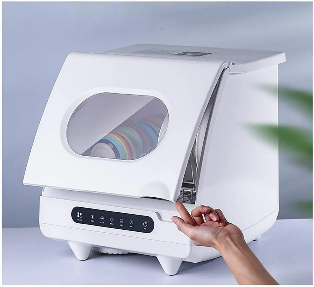 Generic Máquina de lavar loiça, 1200 W, 5 programas, toque, design automático inteligente, ideal para uso doméstico