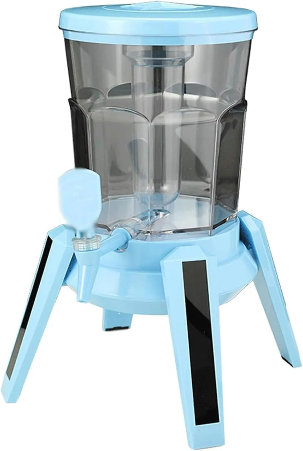 xZDEAIR Torneira de cozinha 3L, 101OZ, 3L, tanque grande, Torre de bebida com luzes LED e cubos de gelo, Base triangular distribuidor de bebida