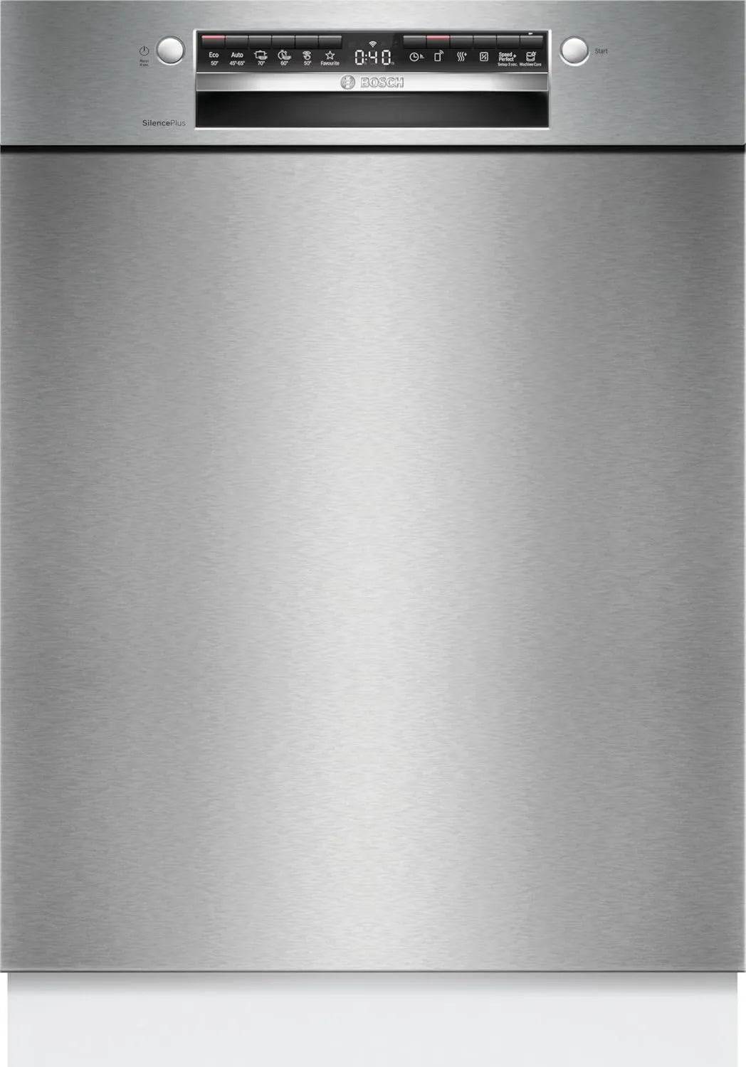 Bosch Máquina de lavar loiça SMU4ECS28E, 60 cm, Aço escovado, Série 4, Máquina de lavar loiça sob plano