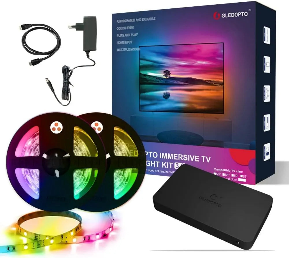 GLEDOPTO Smart TV 50INCH, 50 polegadas, 60 Hz, TV, 4K UHD, HDMI, aplicação, iluminação LED