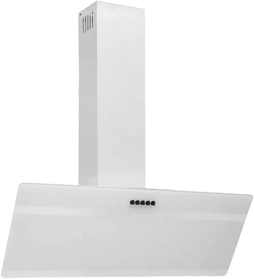 exaustor, 90 cm, capa de cozinha, instalação de parede, branco, vidaxL Capa de parede 90 cm Aço e vidro temperado Branco