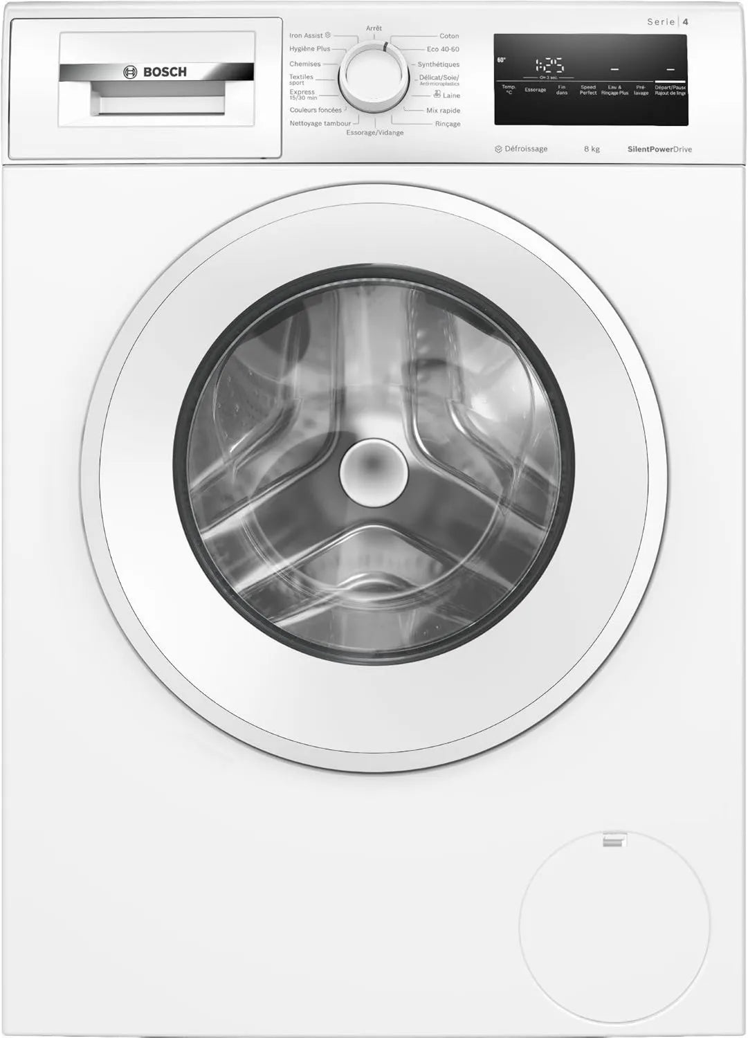 Bosch WAN2427ZFR Máquina de lavar roupa, 8 kg, classe energética E, 1200 ts, min, Velocidade Perfeita, Série 4, free-standing, Iron Assist, Active Water Plus