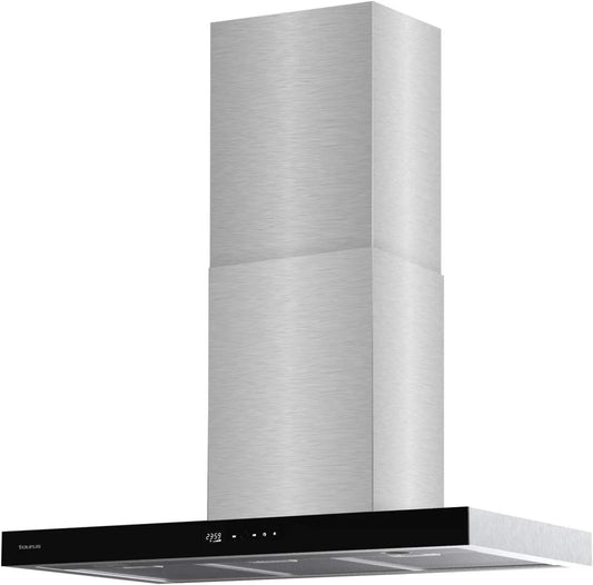 TAURUS Tambor T90IxAL m3/h exaustor, 90 cm, 200 W, 650 m3/h, capa de cozinha, 3 velocidades, toque, preto, LED, filtros de alumínio laváveis multicamadas