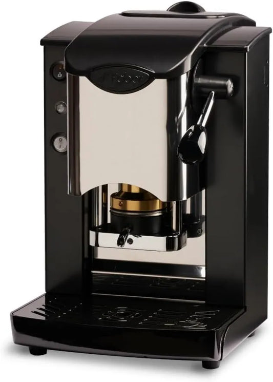 Modelo de produto com fenda em aço inoxidável recesso, máquinas de café FABER, máquina de café 44 mm, cor borgonha de plástico preto