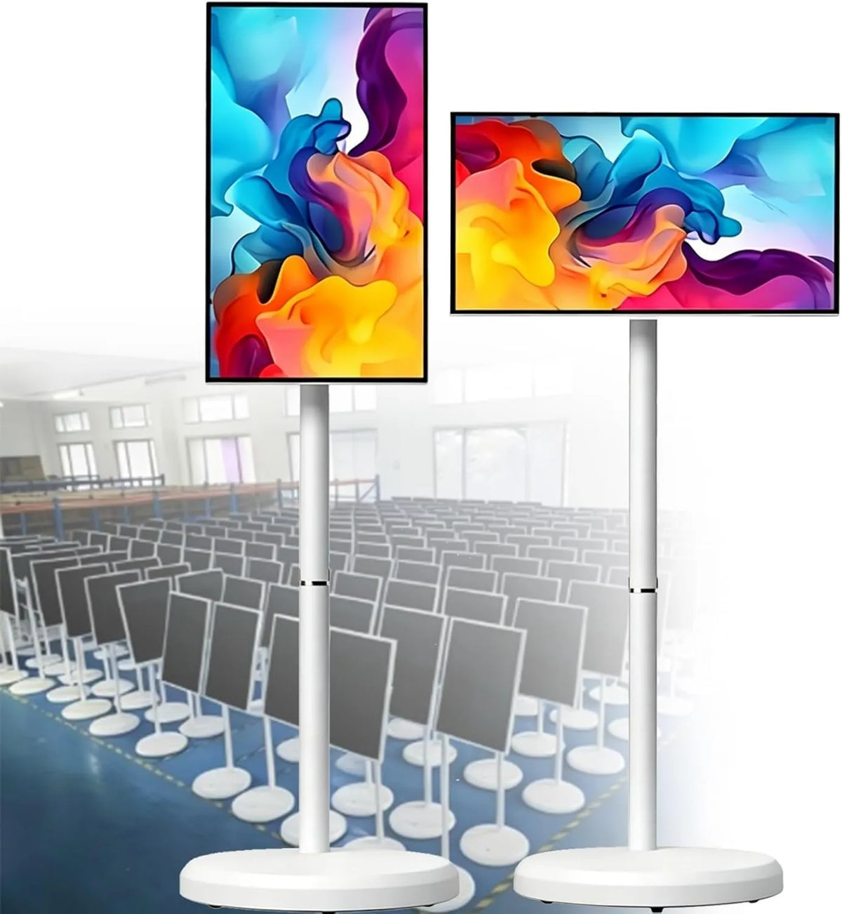 CHENWY Monitor 1080p 24inch, 32inch, portátil, ao ar livre, toque, 4GB+64GB, 24, 27