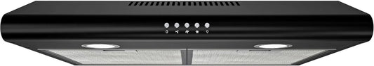 exaustor, 60cm, 250m3/h, capa de cozinha, FIREGAS, evacuação e reciclagem, iluminação LED, 3 velocidades, preto, iluminação LED, capa viseira