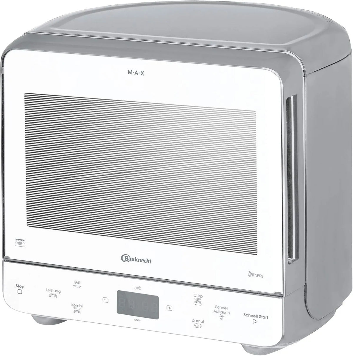 Bauknecht Microondas, 13 L, 700 W, vapor, grelha, descongelamento, congelamento rápido, forno de microondas, branco, função Crisp, design super compacto