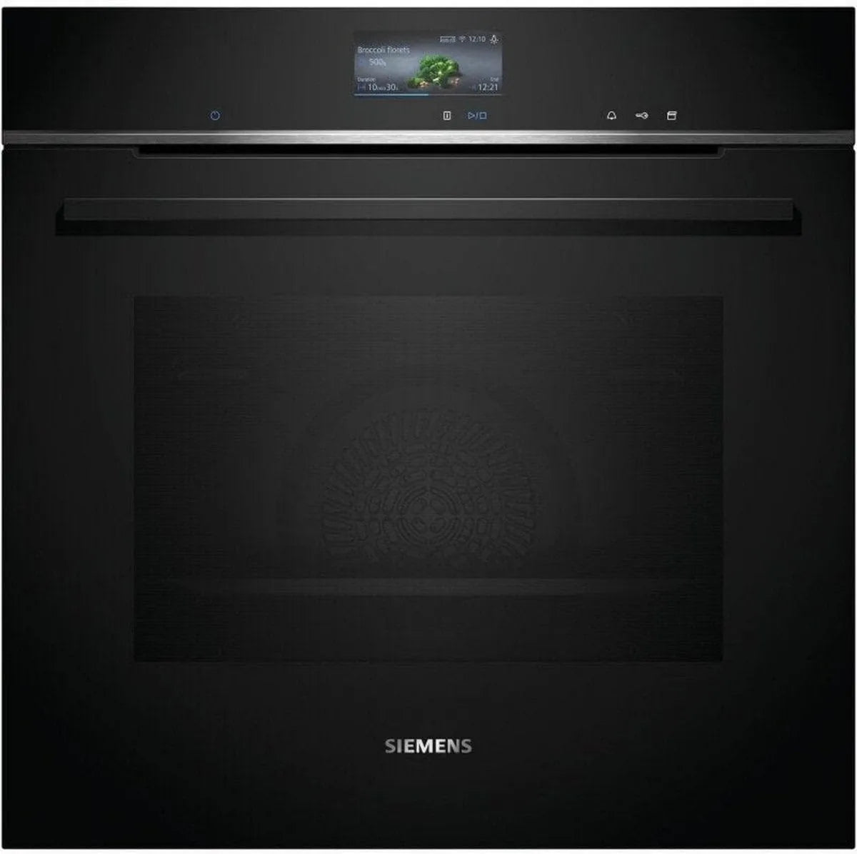 SIEMENS iQ700 HR776G1B1 Forno elétrico, 60 cm, 71 L, encastrado, toque, travamento, Home Connect, preto, TFT Touchdisplay, 19 Heizarten