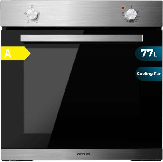 Cecotec Bolero Hexa C126000B. Forno elétrico, 77 L, 2800 W, 4 programas, vapor, aço inoxidável, Detalhes Aço inoxidável, Cecotec Quatro Integráveis, Cozinha e