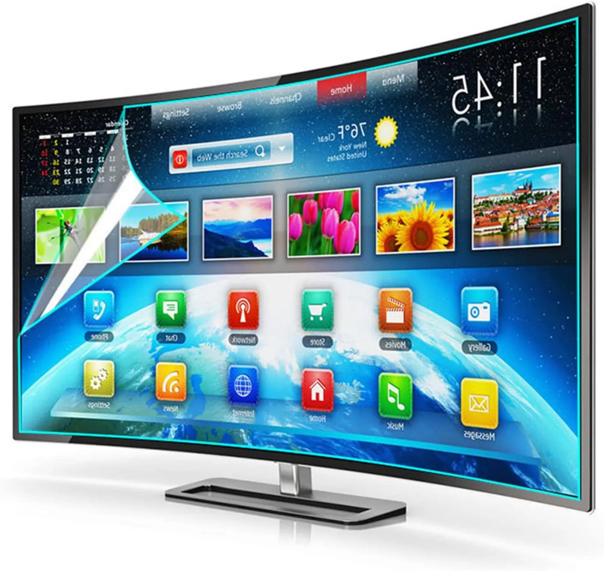 KELUNIS Smart TV, 65 polegadas, TV, 4K UHD, QLED, OLED, ecrã LCD, 1440 * 809, LED, protetor de ecrã de TV de proteção de luz azul - painel anti-vidro
