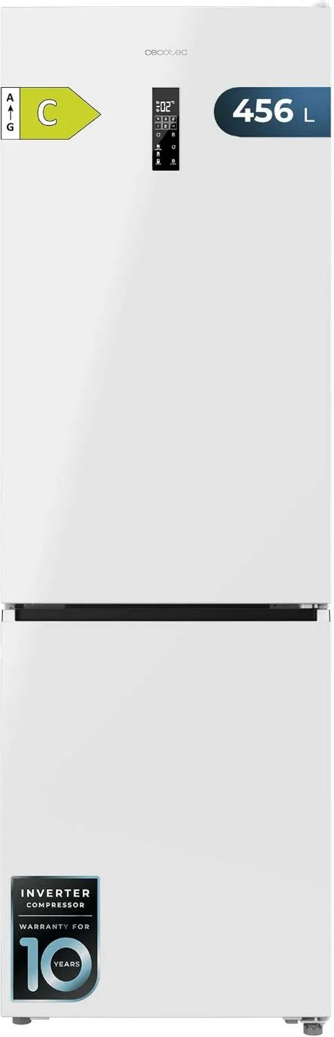 Cecotec Bolero CoolMarket Frigorífico Combi, 456 L, No Frost, Inversor, branco, Altura 201cm e 59, INSIDE Max com tecnologia VIP, 5cm Largura