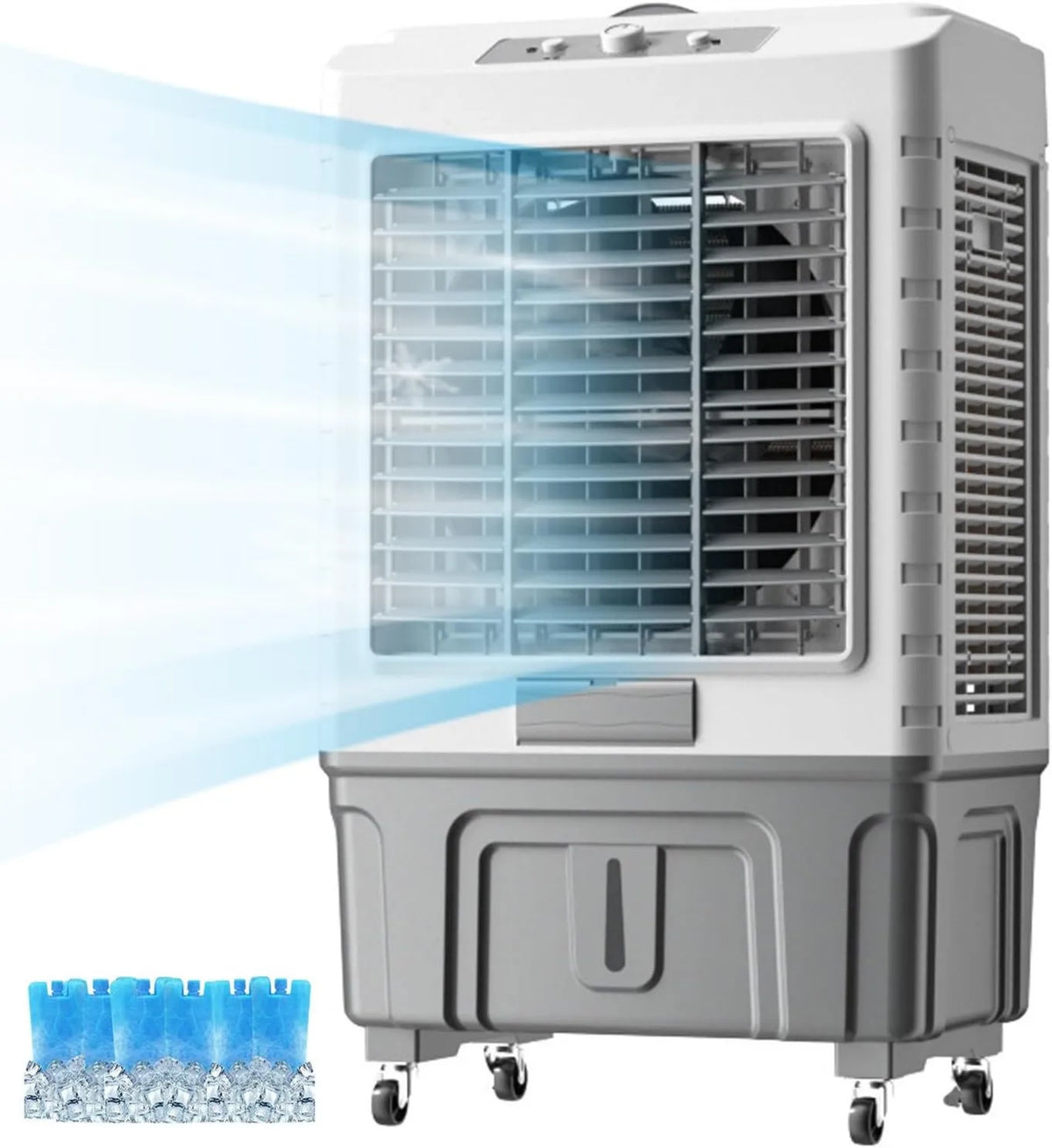 Generic Ar condicionado, exterior, industrial, 3 velocidades, oscilação, silencioso, 3 velocidades e cristais de gelo para o interior exterior Eficiente