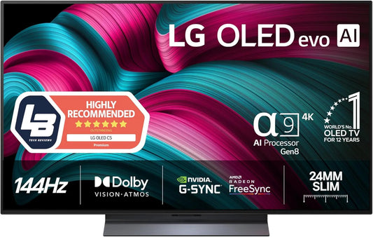 LG Smart TV, 48 polegadas, 144 Hz, TV, 4K UHD, OLED, webOS, som Dolby, HDMI, Dolby Vision IQ, Dolby Atmos, webOS 25, processador IA, LG OLED evo