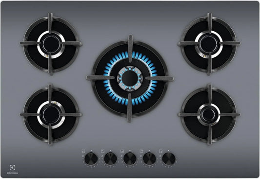 Electrolux 75 cm, KITCHEN TABELA, 5 queimadores, grelhas de ferro fundido EGG75372M