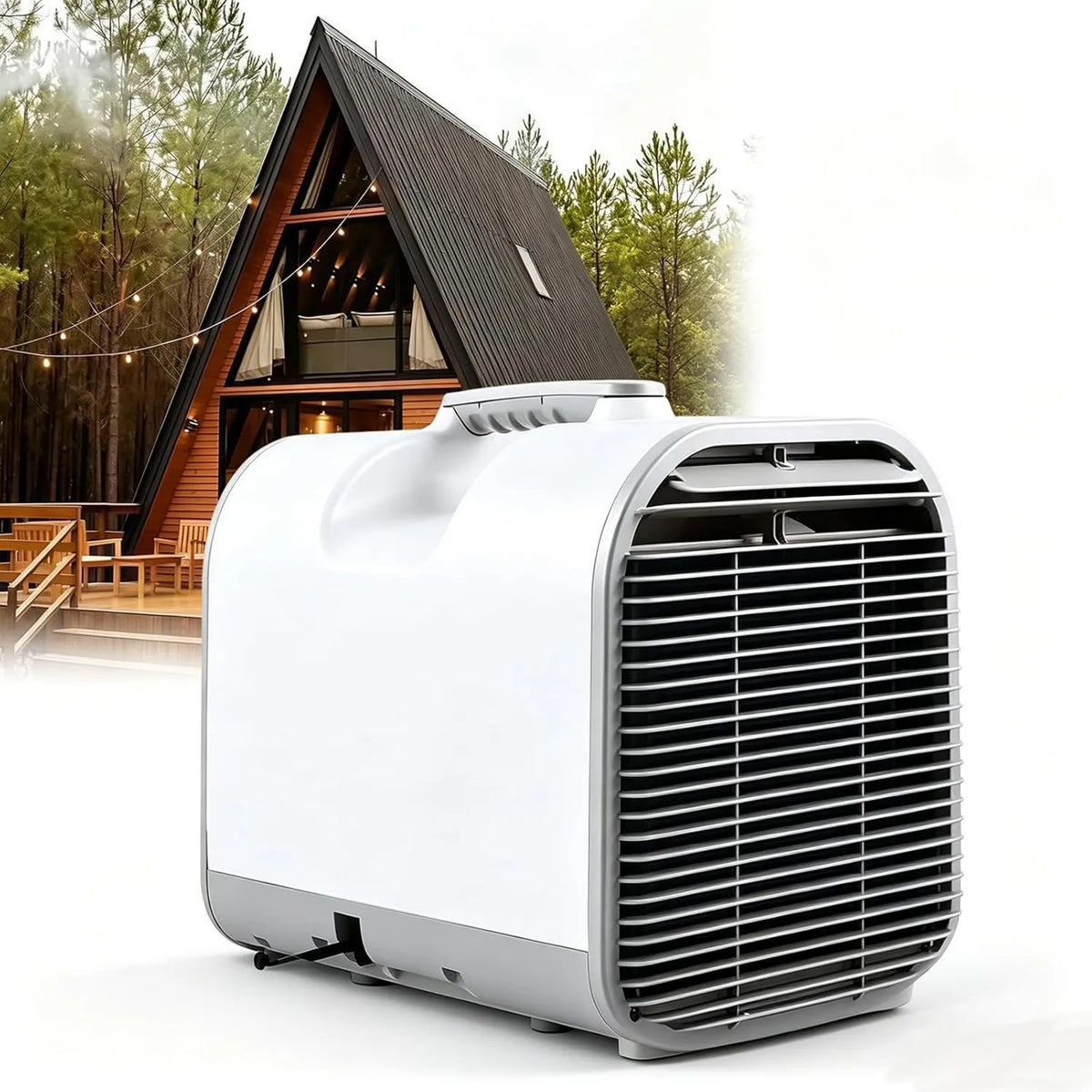 GZGHRZQS Ar condicionado, 420 W, ao ar livre, temporizador, sossegado, camping, 420W, desumidificação, para Caravan, Van, Pique-Nique Tent