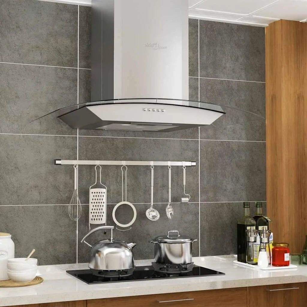 GeenYuu exaustor, 60 cm, 756 m3/h, capa de cozinha, evacuação e reciclagem, iluminação LED, 3 velocidades, instalação de parede, vapor, silencioso
