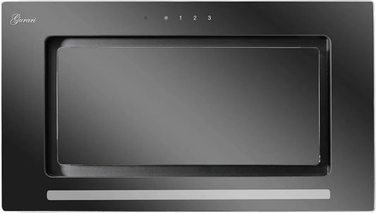 Gurari exaustor, 52 cm, 1000 m3/h, capa de cozinha, 3 níveis, preto, GCH E 217 52 BL Capa de teto Prime, 1000m3, vidro preto, ar viciado