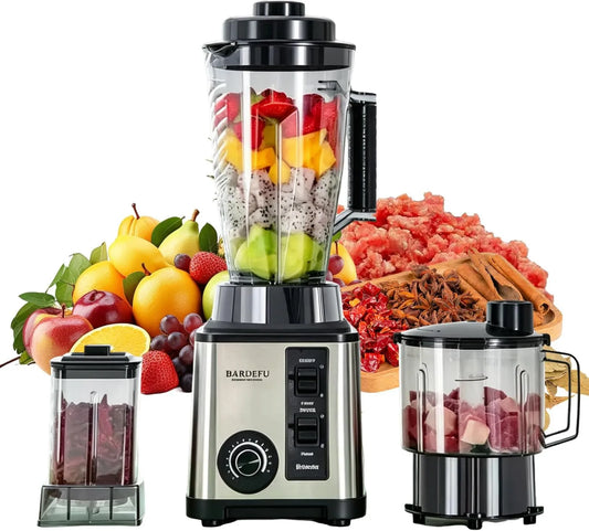 Zephviora Misturador de 2 L, misturador de 8 em 1, 15 velocidades, misturador multifunções de 8 em 1, misturadores de alta potência, batidos de leite, gelo picado e frutas congeladas