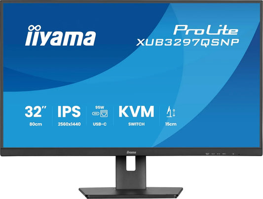 Monitor, 32 polegadas, iiyama xub3297qsnP-B1, Iiyama Prolite xub3297qsnP-B1 - LeD-Monitor - 81,3 Cm