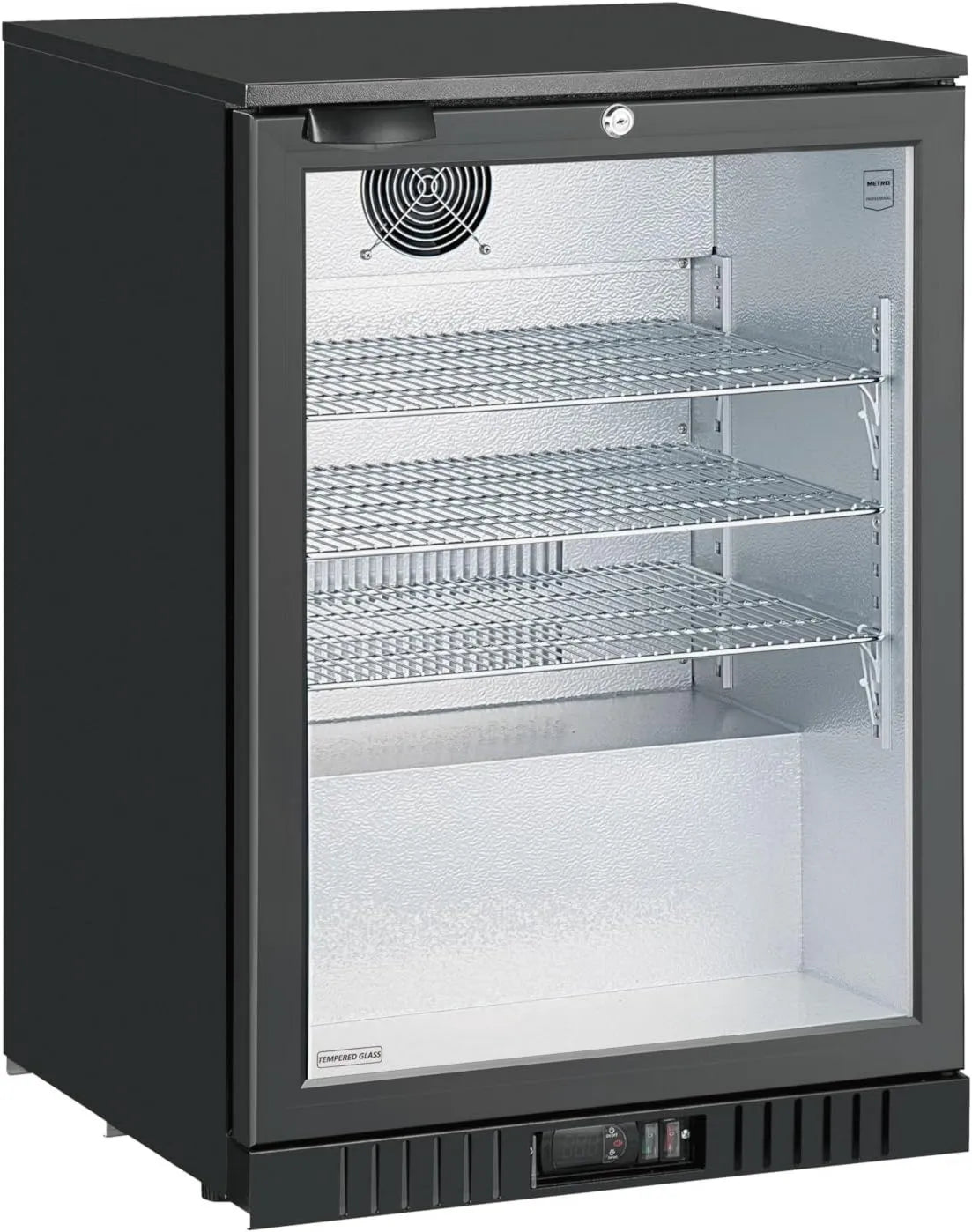 Frigorífico GBC3001, 127 L, 60x53x86.5cm, preto, METRO Professional Frigorífico de Bebidas GBC3001, Metal, Plástico, Vidro, Ventoinha Estática