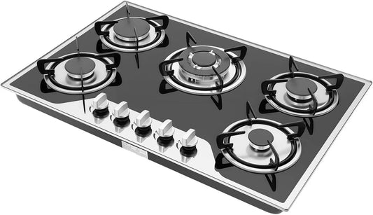 Cuisaincraty Gas hob 75-1kw, 5x51cm, 5 lareiras, restaurante, placa de gás, placa de gás 5 queimadores 3-2 75-1 75-1kw para cozinha em casa