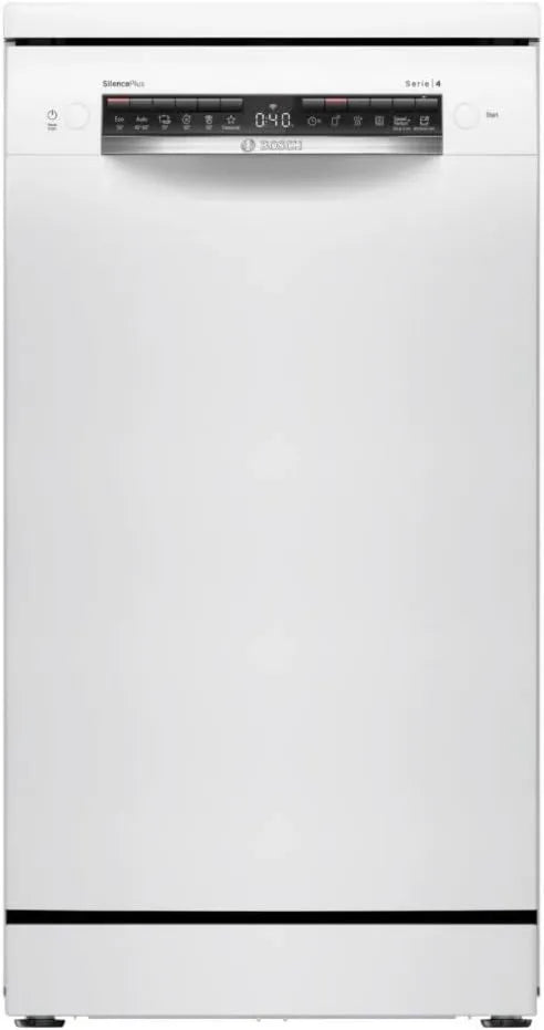 Bosch SPS4HMI49E. Máquina de lavar loiça, 45 cm, Home Connect, formato fino, branco, Série 4, Bosch - Máquina de lavar loiça grátis