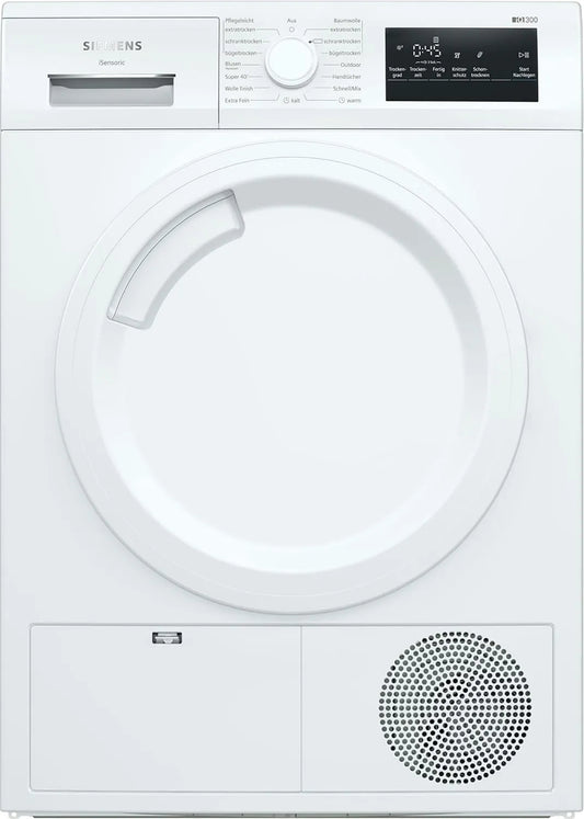 SIEMENS iQ300 WT43HV03 Dryer, 7 kg, livre, branco, Siemens iQ300 WT43HV03 asciugatrice Libera instalazione Cariçamento frontal 7 kg Bianco