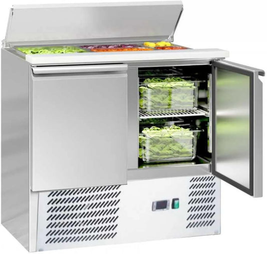 Générique Produto 240L, Saladete Refrigerada Genérico 2 portas com plano inoxidável telescópico