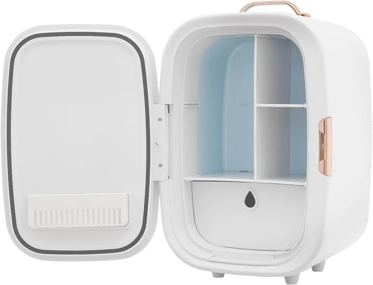 HuKaiL Congelador, 12 L, 4 a 60 °C, portátil, Mini Frigorífico com 2 separadores de malha, Minibar para Quarto, Mini Frigorífico 12L, Frigorífico Scincare