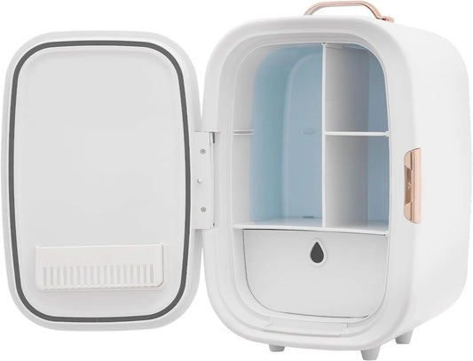 HuKaiL Congelador, 12 L, 4 a 60 °C, portátil, Mini Frigorífico com 2 separadores de malha, Minibar para Quarto, Mini Frigorífico 12L, Frigorífico Scincare