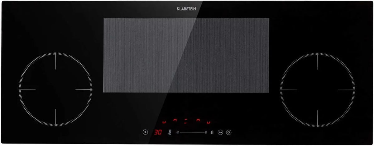 KLARSTEIN Placa de indução, 4 lareiras, 7000 W, mesa de cozinha de indução, toque, recesso, encastrado 4 zonas, fogão elétrico para elétricos