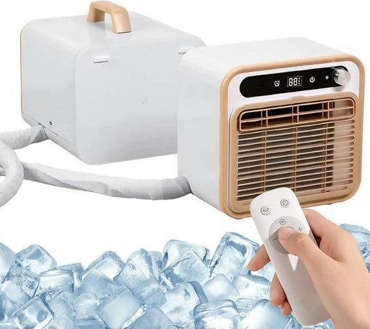 Generic Ar condicionado, 130 m3/h, portátil, temporizador, com mangueira de conexão flexível e temporizador de 12 horas para planejamento, 1m, desligamento