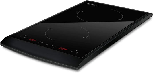 TAURUS Placa de indução de Touro, 600 x 310 x 71 mm, 2 lareiras, 2900 W, placa de cozinha de indução, 2 zonas de temperatura, Diâmetro até 17, 5 cm