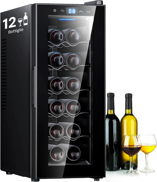 Wooler12 frigorífico, 12 garrafas, adega para 12 garrafas - mini frigorífico vinho e bebidas frigobar Wooler12 - Wintem