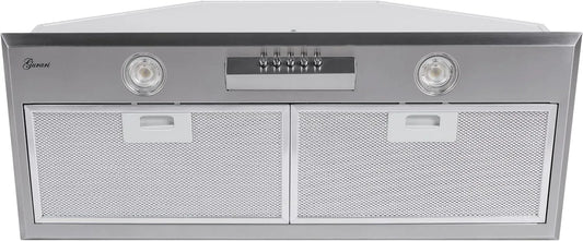 Gurari exaustor, 70 cm, 1000 m3/h, capa de cozinha, recesso, aço inoxidável, capa de recirculação