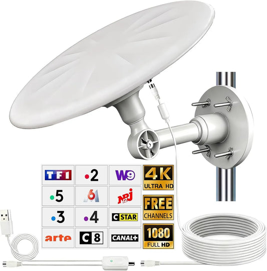 CSUxYD Smart TV, TV, ao ar livre, camping, antenas TNT Poderoso ao ar livre, recepção Omnidirecional 720° antena de TV Poderoso ao ar livre, Caravan