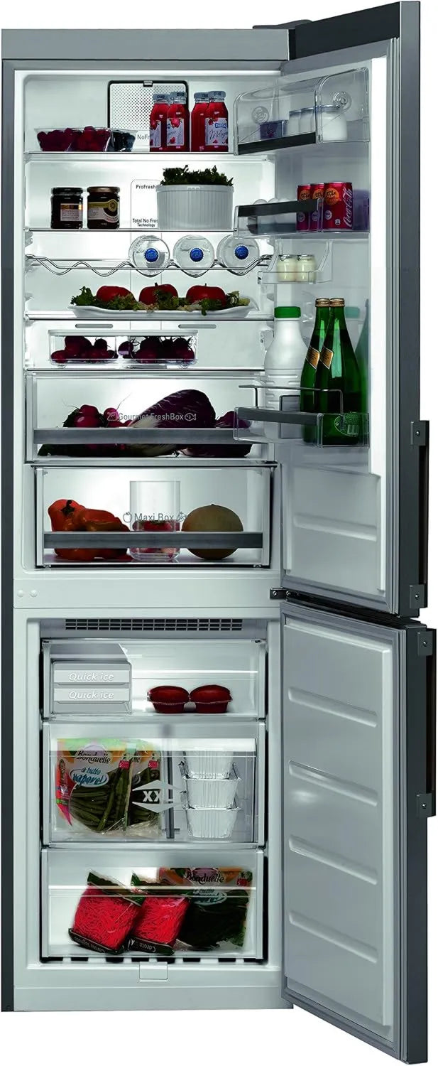 Bauknecht Congelador, 222 L, toque, No Frost, aço inoxidável, armário congelador, 189 cm de altura, congelador 94 L, Bauknecht KGNF 185 A2+ IN