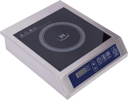YEITBY Placa de indução, mesa de cozinha de indução, portátil, vapor, 10 níveis de aquecimento com proteção contra superaquecimento, economia de energia