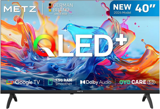 Metz Google 1.5GB 40MQH7000Y Smart TV, 40 polegadas, TV, QLED, HDR, som Dolby, Bluetooth, Full HD, 1 EyeCare Tuner DVB-T/T2, S2 CI+, 100 cm, 1,5GB RAM