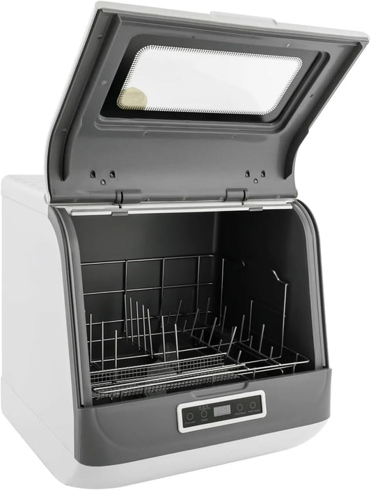 BRExOLP Máquina de lavar loiça, 45 x 40 x 44, 8 cm, 800 W, 3 programas, 55 a 65 °C, 220 V, camping, ecrã LED