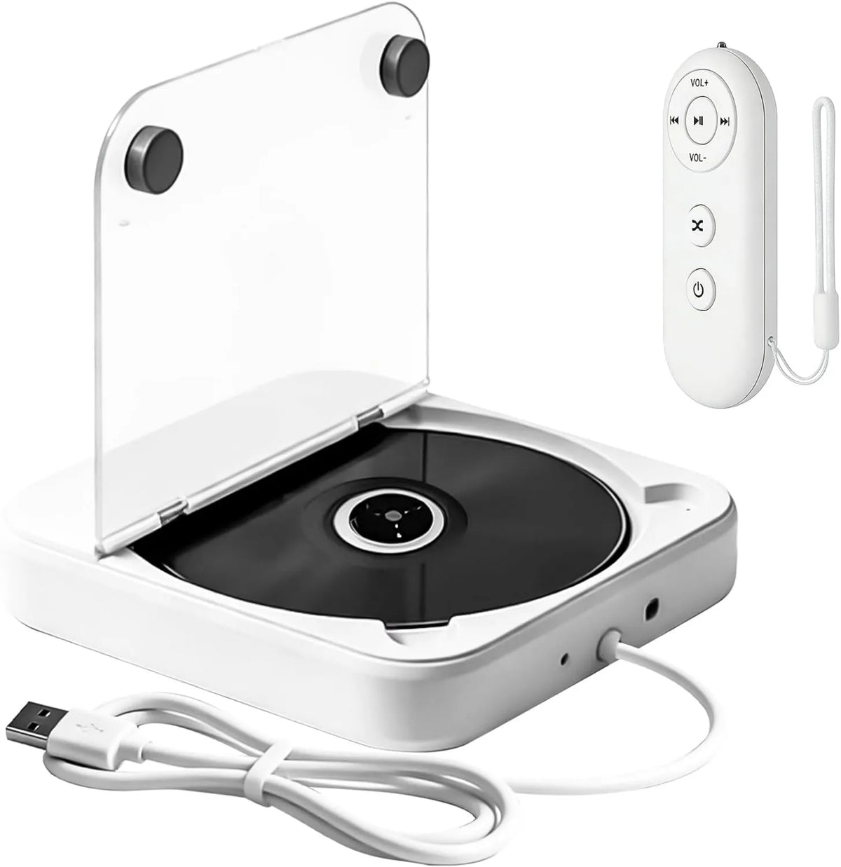 Leikurvo Smart TV, TV, USB, portátil, branco, leitor de CD externo com comando à distância, leitor de CD veículo, leitor de CD Universal para carro com