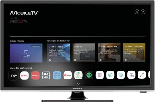MOBILETV Smart TV SD3, 55 cm, 12 V, TV, webOS, sintonizador triplo DVB-T2, S2, Wi-Fi, Bluetooth, camping, garantia de 3 anos, 24 230, 230V - Connect TV para