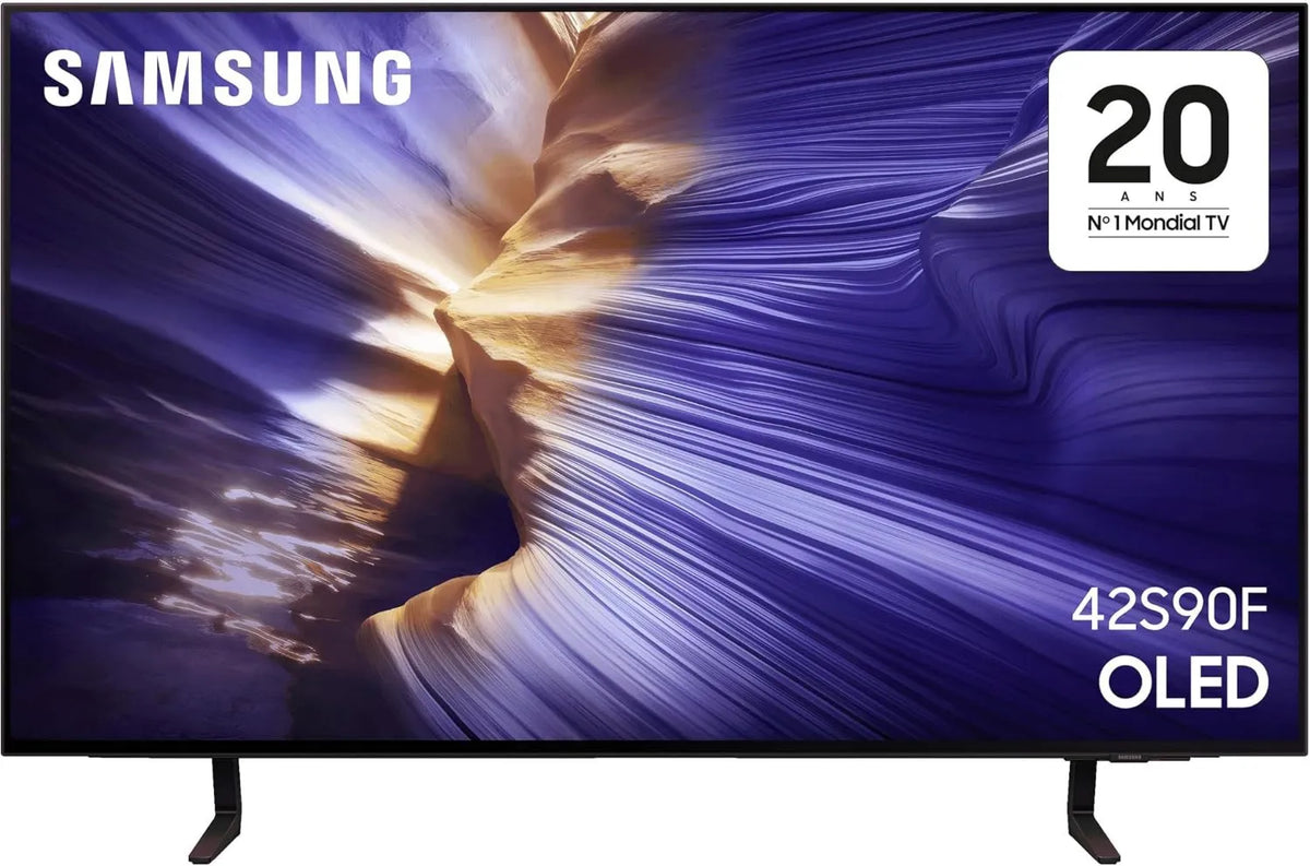 Samsung S90F NQ4 Smart TV, 42 polegadas, TV, 4K UHD, OLED, HDR, Wi-Fi, aplicação, Processador AI Gen3, 2025, WiFi, Q-Sinfonia, OTS Lite